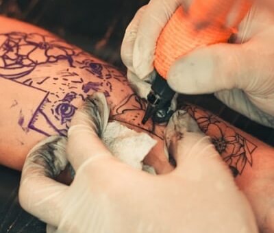 Rękawiczki lateksowe do tatuażu